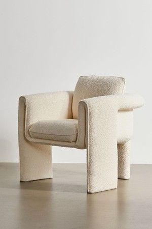 Kaiya Velvet Armchair - White