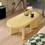 Amerigo Contemporary Oval Wooden Coffee Table - Yellow