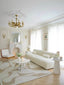 French light luxury cream white fabric module sofa