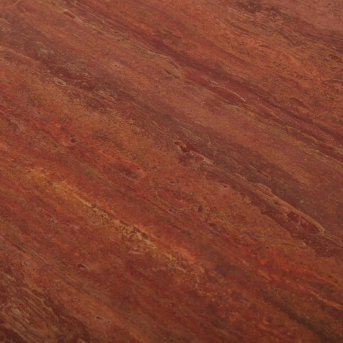 'Tobio' Leather Red Travertine Table