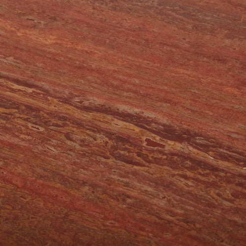 'Tobio' Leather Red Travertine Table