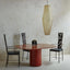 'Tobio' Leather Red Travertine Table