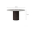 Blanche round solid wood marble dining table