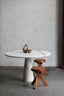 Angelo Mangiarotti-Inspired Roma Travertine Pedestal Table