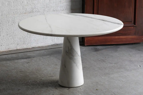 "Sienna" Cararra Marble dining table by Angelo Mangiarotti