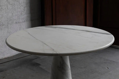 "Sienna" Cararra Marble dining table by Angelo Mangiarotti