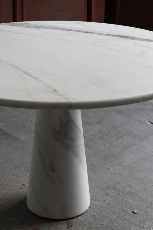 "Sienna" Cararra Marble dining table by Angelo Mangiarotti