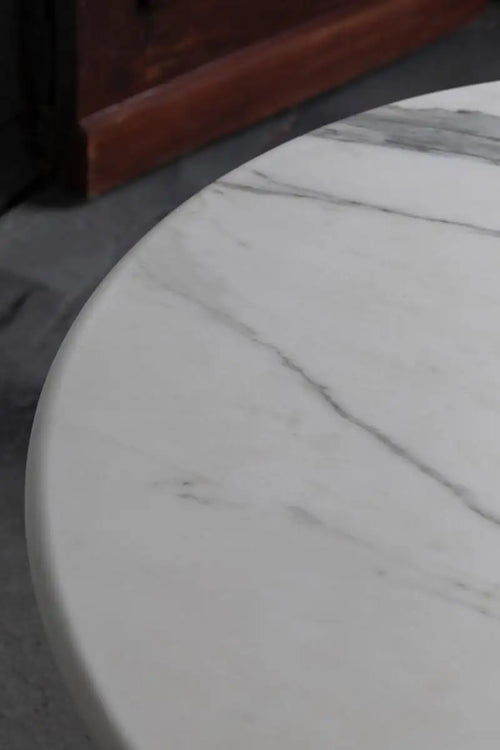 "Sienna" Cararra Marble dining table by Angelo Mangiarotti