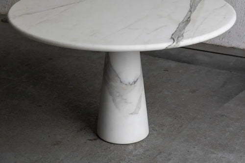 "Sienna" Cararra Marble dining table by Angelo Mangiarotti