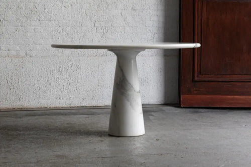 "Sienna" Cararra Marble dining table by Angelo Mangiarotti