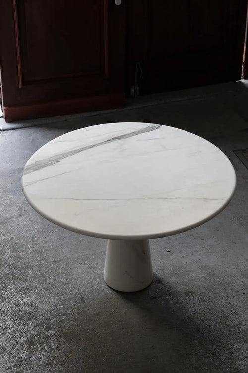 "Sienna" Cararra Marble dining table by Angelo Mangiarotti