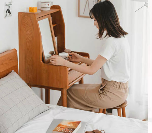 Slim wood dresser