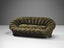 Italian Organic Sofa in Khaki Green Velvet