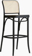 Neveah Rattan Stool - Black