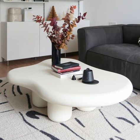 Atticus Pebble Coffee table - White – dill and johan