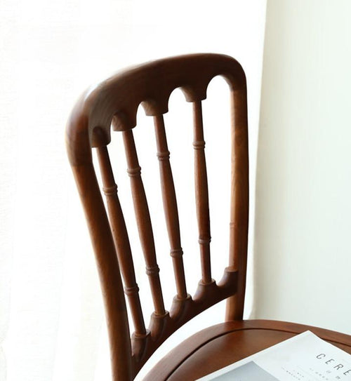 Zélie retro solid wood dining chair