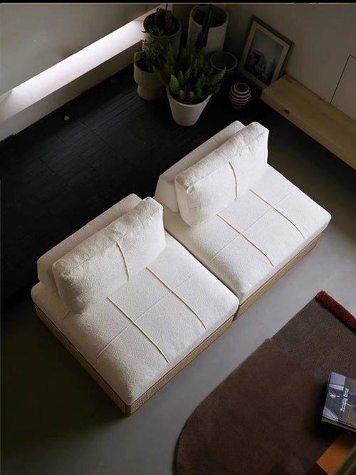 Rattan storage Modular piece sofa