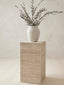 Italian Ribbed travertine plinths