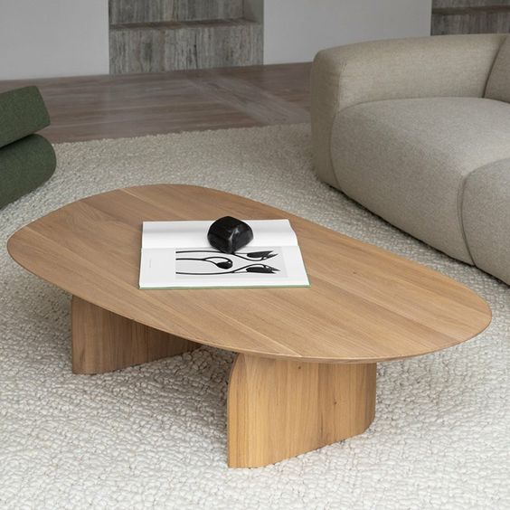 pebble table light oak