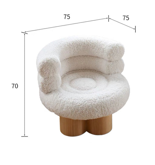 Modern Vintage Marshmallow Single Sofa Chair Living Room Solid Wood Cashmere Designer Leisure Chair