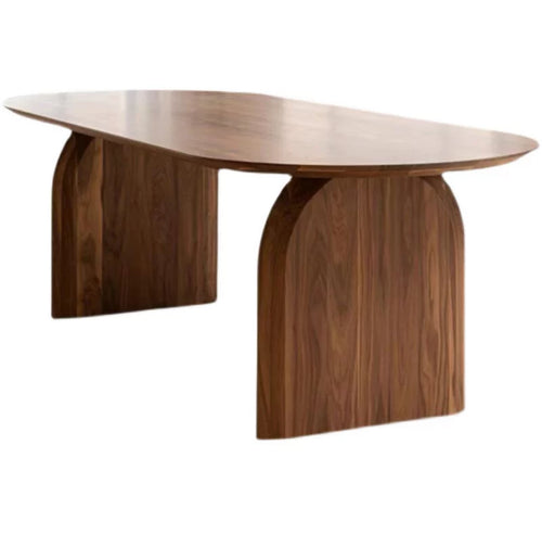 Laszlo Nordic Solid Wood Dining Table - Walnut