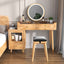 Salomé glass solid wood dressing table