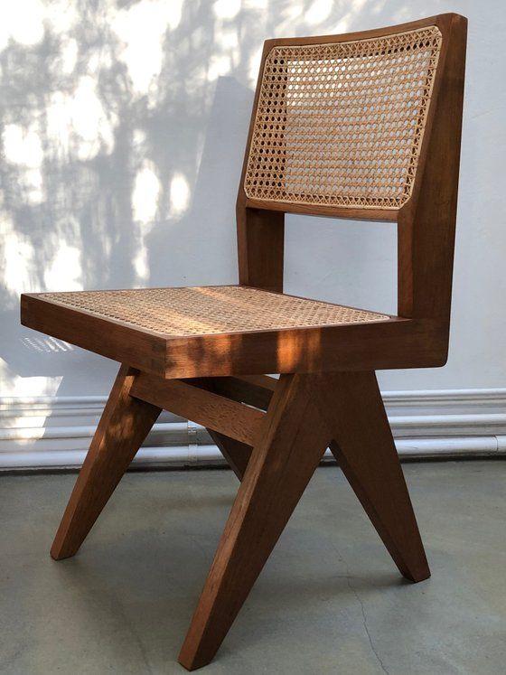 Allyra Armless Rattan Dining Chair - Walnut