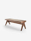 Largo Rattan ottoman bench - Walnut