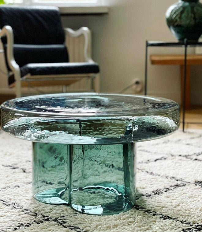 Ilaria Tempered Glass Round Coffee Table - Green