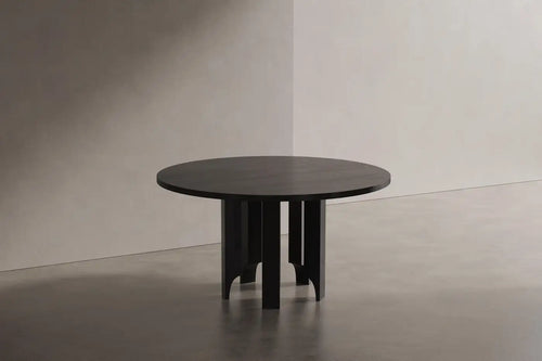 Acer Sculptural round dining table solid wood
