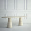 Amandine Modern Dining Table with an Oval Top and Conical Bases