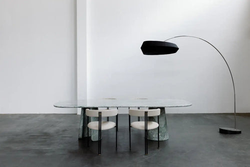 Modern Dining Table Verde Antigua Marble Handmade