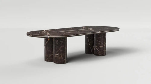 Solid Port Laurent and Brass BooBoo Dining Table by Arthur Vallin