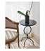 Classic metal round side table