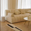 French light luxury cream white fabric module sofa