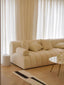 French light luxury cream white fabric module sofa