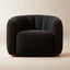 Gabriele Swivel Occasional Armchair - Boucle Black