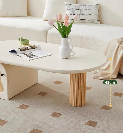 Japanese small apartment solid wood modern simple living room coffee table