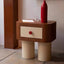 Italian button bedside table