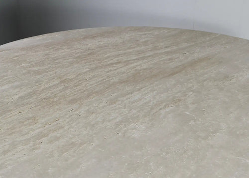 Amara Exquisite Round Travertine Dining Table