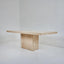 Dante Roman Travertine Dining Table with a Quarry Edge