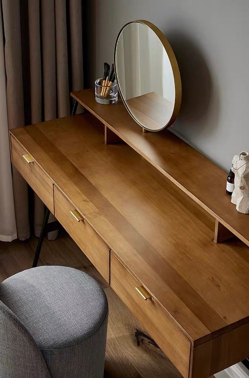Twilight Nordic retro solid wood dressing table