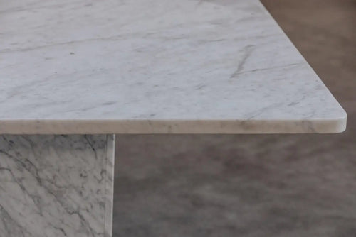 Vintage Square Marble Dining Table From Italy