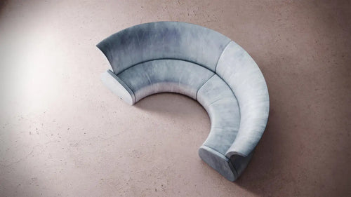 Sculptural Made to Order Modernist Eclipse round sofa