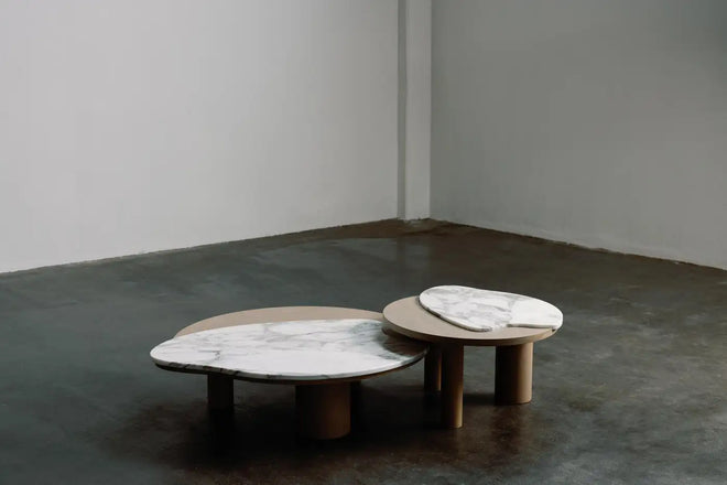 Modern Bordeira Nesting Coffee Tables, Marble