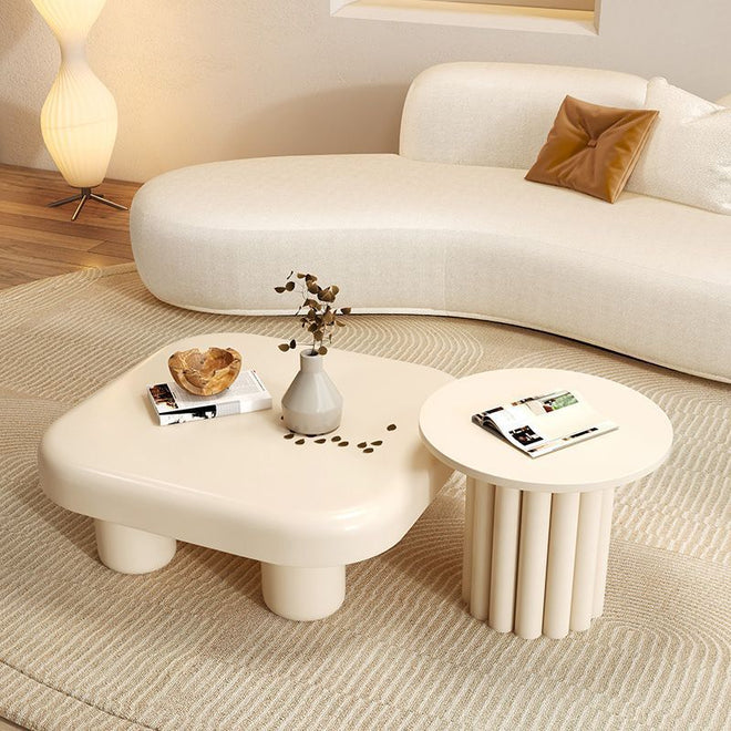 Cosima Solid Timber Coffee and Side Table set - White