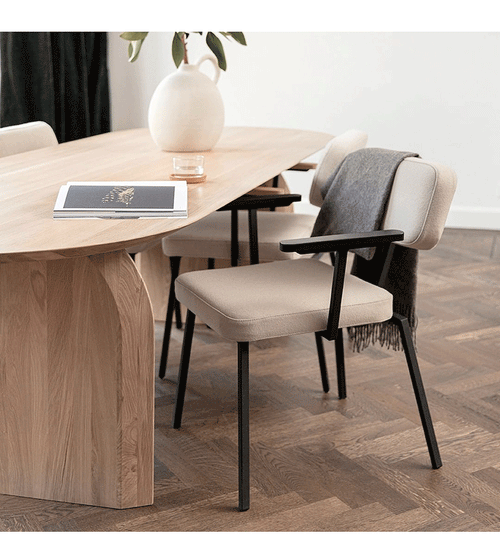 Laszlo Nordic Solid Wood Dining Table - Natural Brown
