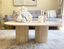 Cordelia Natural Honed Oval Travertine Coffee Table