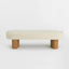 Nordic New Design White Boucle Wood Legs Bedside Ottoman Bench Modern