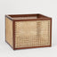 Rectangular Rattan Storage Basket Natural Rattan Net Basket Woven Basket For Home Decor